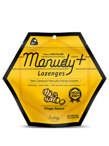 Manudy Manuka Lozenges & Ginger MGO250+, 25PACKS