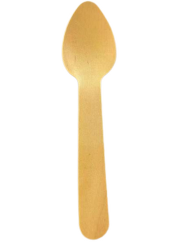 Disposal Wooden Spoon  100 PIECES